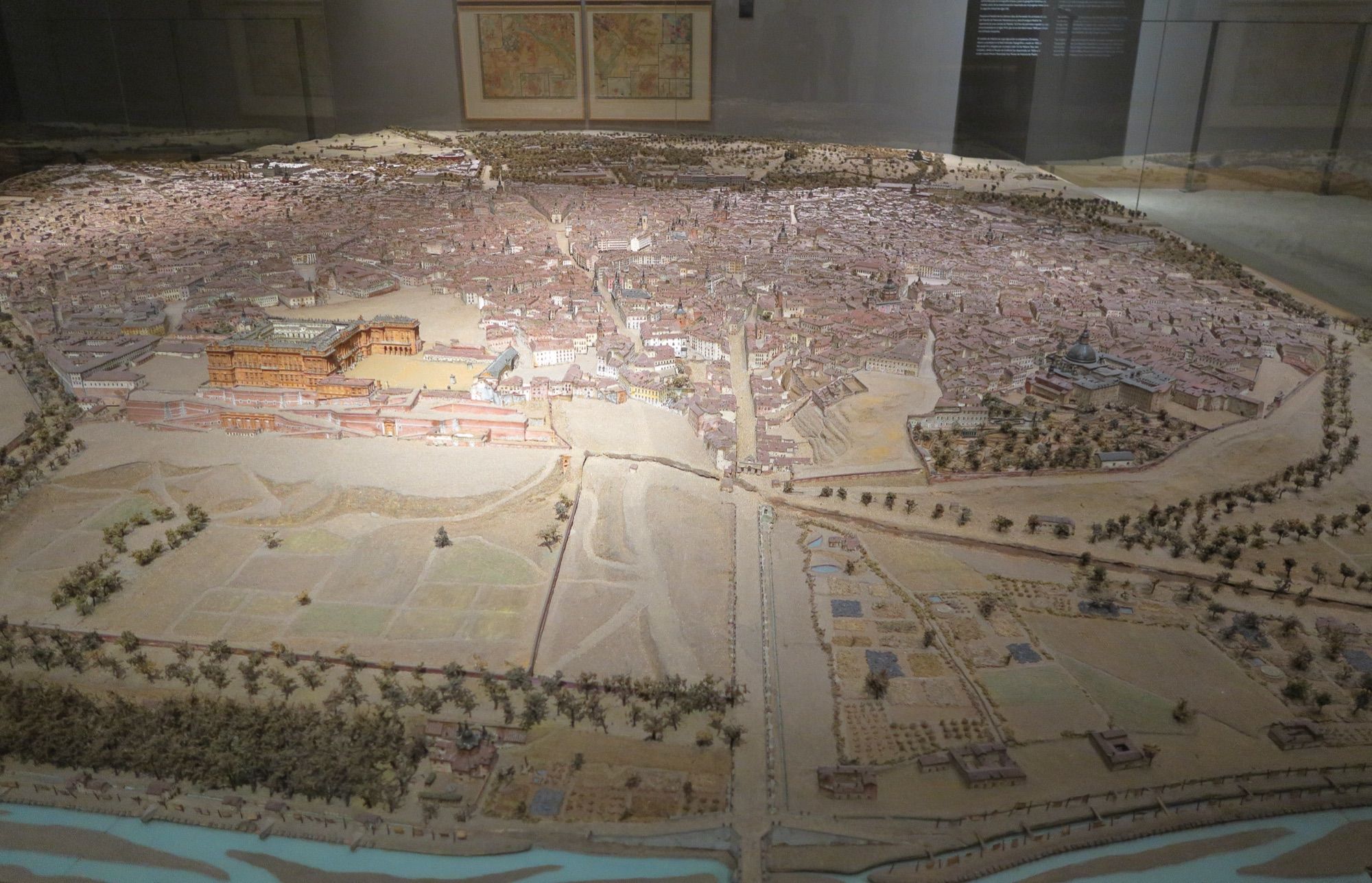 León Gil de Palacio's 1830 scale model of Madrid on display at the Museo de Historia de Madrid